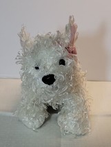 Ganz Webkinz White Terrier Dog Puppy Pink Bow Plush Stuffed Animal Toy N... - $9.70