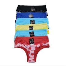 Polkadot Lace Underwear Lot Of 6 Womens Size Large Red Blue Yellow - $9.89