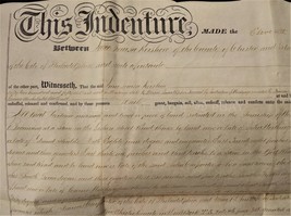 1855 antique DEED chester pa JANE KERSHER west goshen Geo McCALL philadelphia  - £96.76 GBP