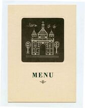 KLM Royal Dutch Airlines Menu Postcard 1950's French and English - $17.82
