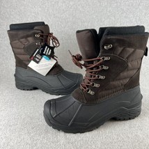 Totes Snow Boots Size 9 Mens Waterproof Winter Weather Duck Toe Lace Up New - £37.90 GBP