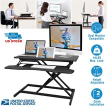Standing Desk Converter- 51cm/20&quot; Height Adjustable Stand Up Desk Riser Tabletop - £137.92 GBP