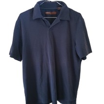 Perry Ellis Navy Blue Short Sleeve Polo - $9.75
