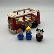Vintage 1969 Fisher Price Mini Bus with 3 Little People - £17.40 GBP