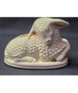 Vintage MCM Lamb Sheep Planter For Ivy &amp; Succulents - Cream With Gold Ac... - $15.89