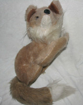 Dakin Pillow Pets 1978 Kit Fox Coyote Dog Stuffed Plush Animal Bushy Tail Brown - £50.20 GBP