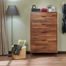 5 Drawer Dresser Furniture Bedroom Organizer Chest Of Drawers Clothes Storage - £331.04 GBP