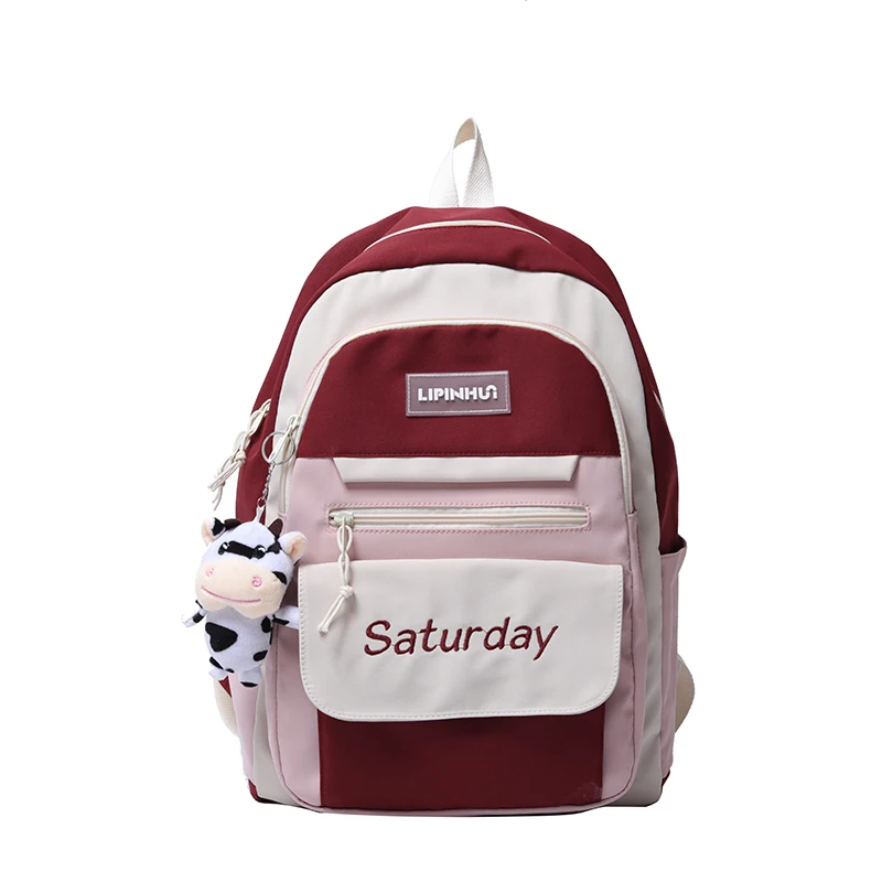 New Large Capacity School Female Bag Cute Woman Backpack Nylon Waterproof Lady K - £62.29 GBP