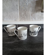 Vintage 3 Belvedere Potter Studio Wein Knights Tea Cups Espresso Coffee ... - $93.40 MXN