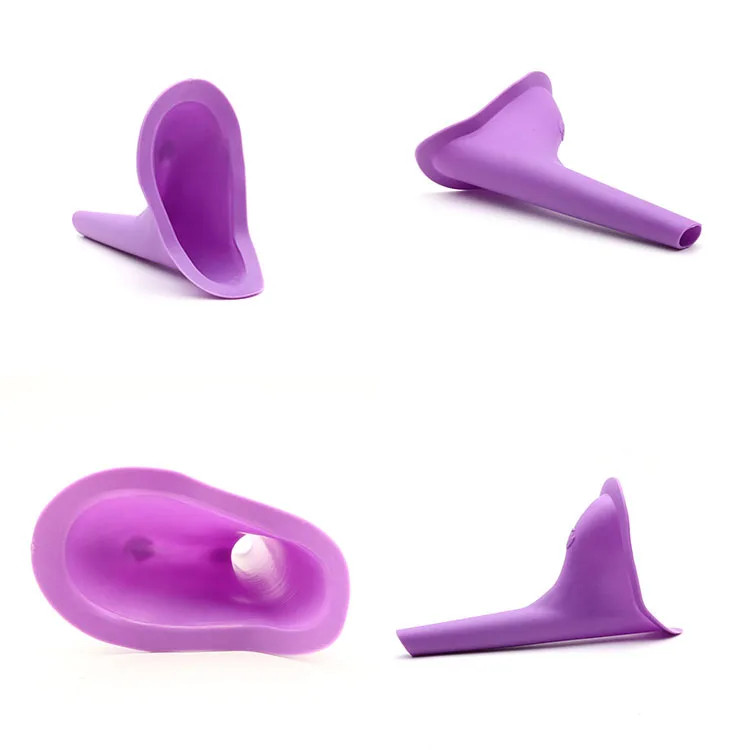 Camping portable female urinal soft silicone disposable paper urination device stand up thumb200