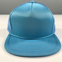 Vintage Light Blue Trucker Hat Boys Youth Size Mesh Back YoungAn Outdoor... - $9.49