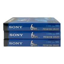 NEW Sony 6 Hrs T-120 VHS Tapes 3 Blank Cassettes Sealed Premium NEW - $12.38