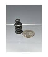 Marble Onyx Stone BISHOP Chess Piece Game Hand Carved Miniature 1&quot; Black - $28.37 CAD