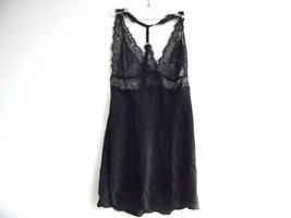 Adore Me Women&#39;s Soft Cozy Sleepwear Slip 07310 Black Size Large - £7.44 GBP