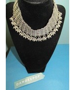Vintage Silver Tribal Bib Choker Necklace jewelry - £271.04 GBP