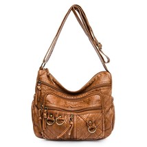 Vintage Bags for Women Soft Leather Female Shoulder Bags Multi-Layer Classic Cro - £33.75 GBP