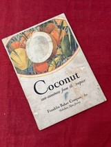 1928 Coconut Franklin Baker Sun-Sweetness from Tropics Vintage Recipe Booklet - $9.85