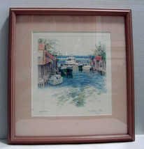 Kathleen Chaney Fritz The Michigan Collection Original Print “Leland River&quot; - £35.39 GBP