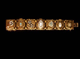 Antique Victorian bracelet - Edwardian jewelry - renaissance revival - Vintage c - £107.89 GBP
