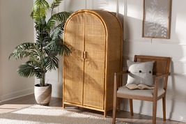 Skylar Light Honey Rattan Large Storage Cabinet - $768.00