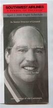 Southwest Airlines April 2, 2000 Flight Schedules / Time Table in Mailin... - $17.82