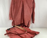 Danier Leather Rose Pink Matching Set Shorts Skirt Cutout Tunic Shirt Wo... - $120.93