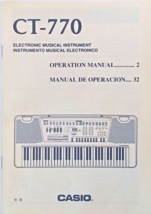 Casio CT-770 Electronic Keyboard Original Owner&#39;s Manual Casiotone User&#39;s Book. - £23.29 GBP