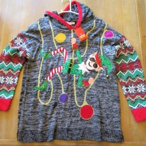 Holiday Christmas Elf Long Sleeve Hooded Sweater NWT - $324.86 MXN