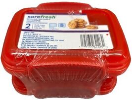 3 Pack Rectangular Food Storage Container With Lid—RED—NEW—SHIPS IN 24 H... - $22.65