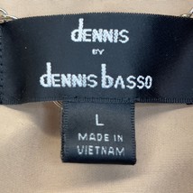 Dennis by Dennis Basso Jacket Tan Size L Full Zip Detachable Hood Wind Rain - $38.65