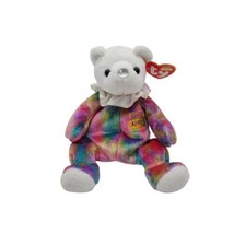 APRIL TY Beanie Baby Birthday Bear Diamond White Plush w/Tag Gift Retire... - $8.92