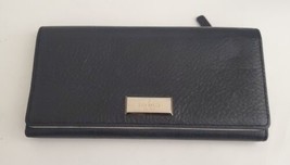 RARE Kate Spade New York Phoenix Black Glitter Leather Wallet Cream Liner - £63.22 GBP