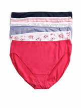 Felina Womens Hi Cut Panties, 6-Pack Size Small Color Black Pink - £31.25 GBP