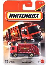 Matchbox Garbage King Dump Truck [Red] 99/125, 1:64 Scale Diecast Toy Ve... - $9.30