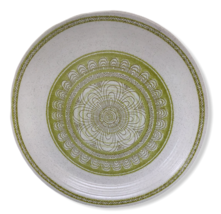 Franciscan Earthenware Dinner Plate Hacienda Green Flower Geometric Shapes Lime - £18.70 GBP