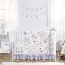 Sweet Jojo Designs Lavender Purple, Pink, Grey and White Shabby Chic Watercolor  - £151.04 GBP