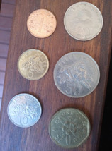 1986 - 2005 Set Of Singapore Cents And Dollar Coin Singapura Circulated - £3.20 GBP