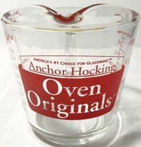 Oven Originals GLASS MEASURING CUP 4 cup 32oz quart liter mL bowl Anchor... - $34.98