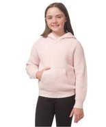 DKNY Girls Boys Hoodie Pink Sweater Kangaroo Pocket Relaxed Fit Ribbed C... - $737.56 MXN
