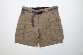 Duluth Trading Co Mens Large Belted 9&quot; Dry On the Fly Cargo Shorts Bark Brown - £39.52 GBP