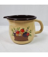 Vintage 1986 Gravy Boat Enamel Enamelware Pitcher FTD 4x4 Inch - $14.74