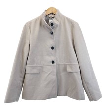 Old Navy Womens L Swing Coat Medium Gray Button Front Dressy Career Outdoor - $25.19