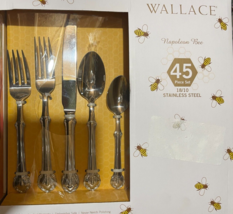 Wallace Napoleon Bee  Stainless Steel 45-piece Flatware - £122.47 GBP