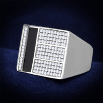 Sterling Silver Rhodium Finish AAA CZ Ring, 925 Solid, Clear Gemstone - €72,91 EUR