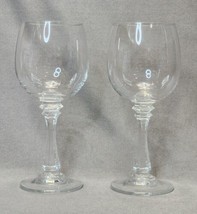 Vintage Seasons Pattern by Javit Crystal Wine Glass Goblets 8oz Set of 2... - £9.38 GBP