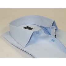 Men's Shirt, Hankie CASILA Turkey Cotton Blend Long Sleeves 502050-08 Blue Pique image 2