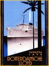 Decor Sumatra Java Lloyd Travel Poster. Fine Graphic Design. Home Wall Art. 2070 - $17.10+