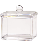 KW Collection Square Acrylic Cotton Ball Pads Gauze Swab Holder Organize... - £10.05 GBP