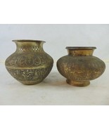 Pair of Decorative Vintage Antique Brass Bud Vases - $3,292.93 MXN