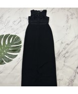 Rampage Womens Vintage 90s Maxi Dress Gown Size S Black Mesh Trim Sheath - $36.62